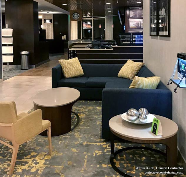 A comfortable array of seating and furniture configurations, Go Boards&reg;, and other amenities were spec'd as part of the renovation.