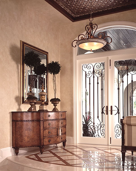 High-end designed residential entrance.