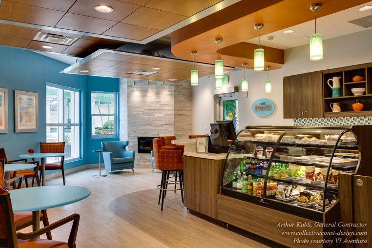 Full renovation of Caf&eacute; Biscotti features all the new modern equipment and furnishings required for the luxury lifestyle expected at VI.