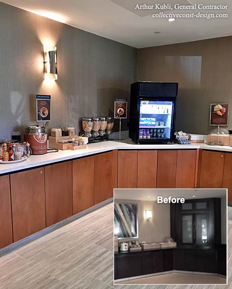 The Continental Cafe area was expanded with a brighter, airier design.