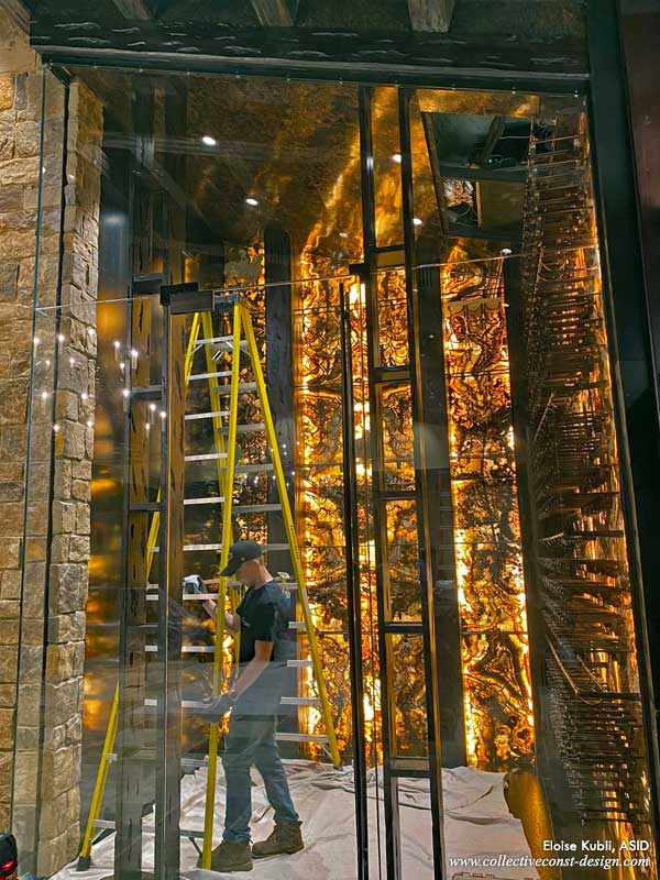 Another view of the wine vault under construction.